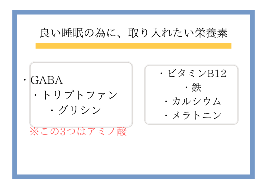 嗣明の為に取り入れたい栄養素